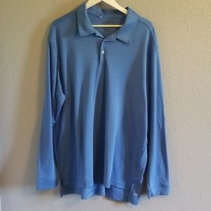 Men' Adidas Climalite Blue Longsleeve Shirt Sz XXL